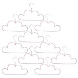 HOLIDYOYO Heavy Duty Non-Slip Metal Clothes Hangers 10-Pack Cloud Shape Kids Hangers Space Saving Closet Organizer for Wet and Dry Clothes