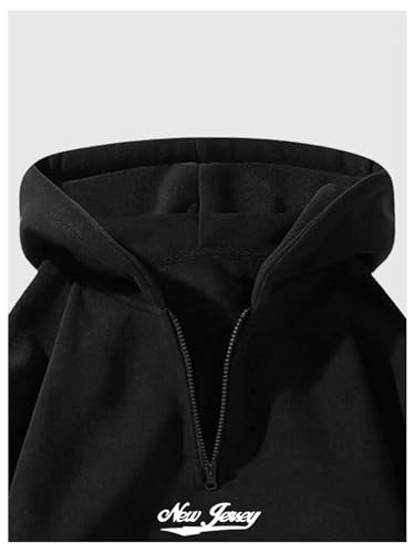 Verdusa Men's Zip Up Hoodie Jersey Shirt Long Sleeve Hooded Sweatshirt3
