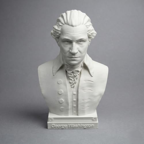 Busto cabeza estatua de George Washington 6x4x3 pulg