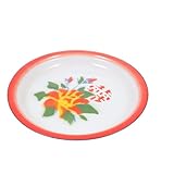 TOGEVAL Bandeja Esmaltada Retro para Servir 30 Cm, Plato Decorativo para Comida y Postres, Bandeja Práctica para Hogar y Cocina, Adecuado para Ensaladas y Presentación de Alimentos