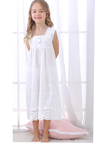 Kids Girls' Princess Nightgown Lace Sleeveless Full Length Dress 3-13 Years2