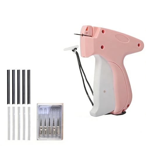 Stitch Gun，Tag Gun，Stitchy Hangtag Attacher with 1000 Barbs and 5 Needles, for Retail Stores, Garage Yard Sales