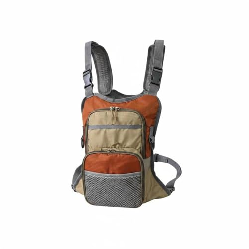Chaleco mosca para pescadores en ríos de montaña con bolsa de pecho multifuncional integrada
