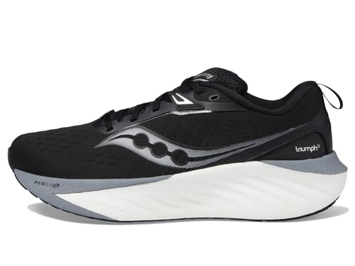 Saucony Sneaker Triumph 22 Donna, Nero/Bianco, 10.5 Wide - 5