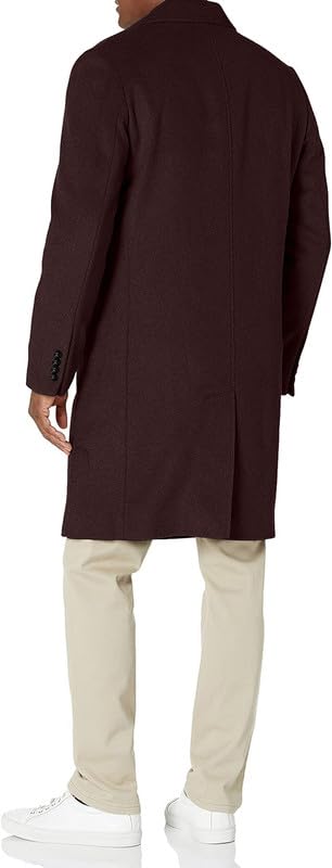 Image of LONDON FOG Men's Top Coat - Classic Fit Winter Coat, Signature Wool-Blend Men's Overcoat, (Regular & Big-Tall Sizes)
