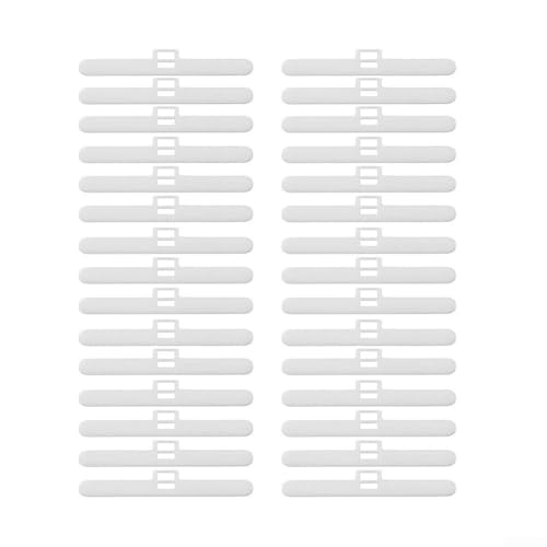 Gdfnmogo 30 perchas verticales para persianas superiores, listones, hoja de cabecera, colgador de cortina de doble agujero, accesorios de plástico de PVC para colgar de 89 mm