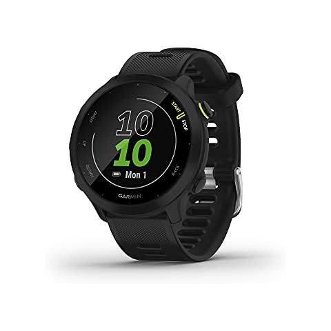 Garmin Forerunner 55 GPS Running Smartwatch, Black Cover