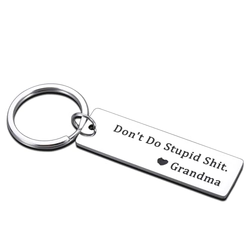 Young Men Gifts Age 20s Dont Do Stupid ShitKeychain for Teen Boys Girls Granddaughter Grandson Granddaughter Grandson Graduation Gifts Dont Do Stupid Sht Keychain Easter Basket Stuffers for Teens