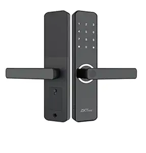 ZKTeco Smart Door Lock with 5-Way Unlocking | Fingerprint | Pincode| RFID Access Card | Mobile App| Mechanical Key | - ML100