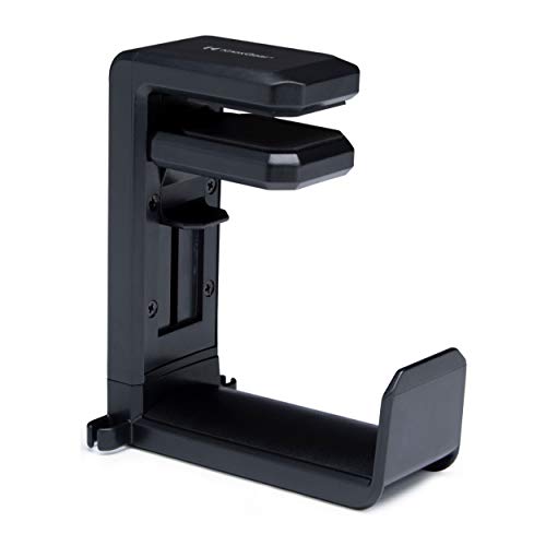 Knox Gear Headphone Hanger Mount with Built-in Cable Organizer - Adjustable clamp with 360 Degree Swivel arm, Cable Clip Organizer, Universal fit, Built-in Finger Hook for Easier adjustability