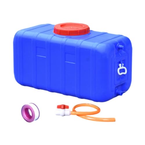 kowaku Potable Water Storage Containers Emergency Water Storage Tank with Pull Food Grade for Barbecue Outdoor Household Hiking, Blue, 220 catties