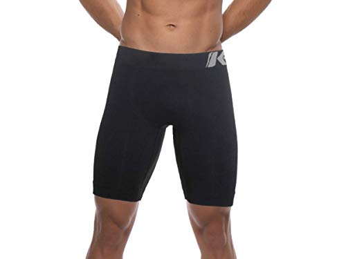 Bermuda térmica esportiva anti assadura sem costura Keeper (Preto, G (46/48))