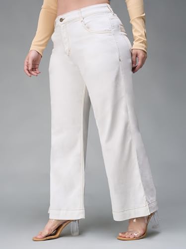 Image of Miss Chase A+ Women's Bootcut High Rise Regular-Length Stretchable Denim Shaping Jeans