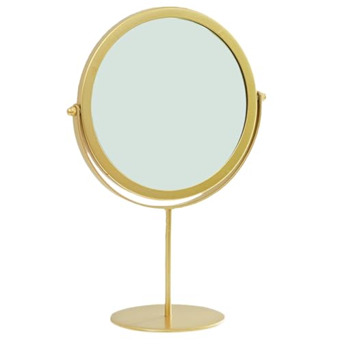 Espejo de Maquillaje Redondo con Base Alta y Rotativo de Mesa