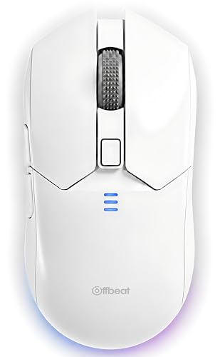 Image of Offbeat Ivy Blutooth 5.2 + 2.4Ghz Wireless Gaming Mouse | Triple Device connectivity | 5000 DPI 6D Button | 600 mAh Battery 100 Hours Playtime | Silent Click (White)
