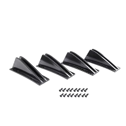 Diffuseur pare-chocs arrière voiture universel, spoiler lèvre protection carbone 4 pièces