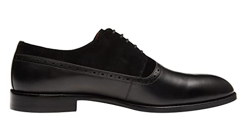 Santimon Men's Oxfords Leather Business Casual Formal Dress Shoes Wingtip Brogue Tuxedo Wedding Shoes for Men2