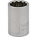 Klutch Socket - SAE, 1in. 1/2in.-Drive, 12-Pt.