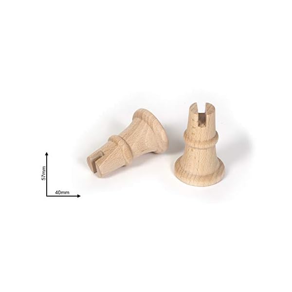 Occre Ref: 19131 Holz Gedrehte Stützen, um in den Ausstellungsbasen verwendet zu Werden. Maße: 57 mm hoch Ø40 Set mit 2…