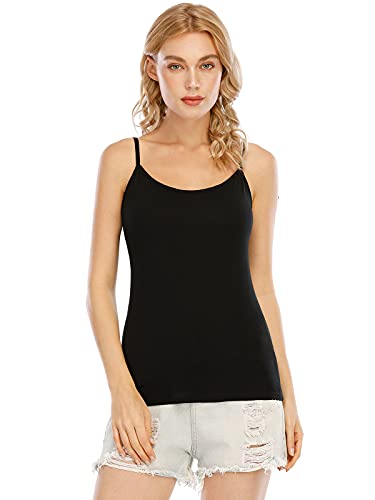 Image of Orrpally Basic Cami Tank Tops Women Lightweight Camisole Stretch Tank Top Adjustable 4-Pack