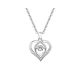 sempre moda taschen Einzigartiges Design:Anhänger der Kette silber Damen haben Form, die mit Liebe gemacht ist. Der Anhänger ist mit einem beweglichen und gebrochenen Zirkon eingelegt, wie ein schlagendes Herz, das die Herzkette glänzender machte.
