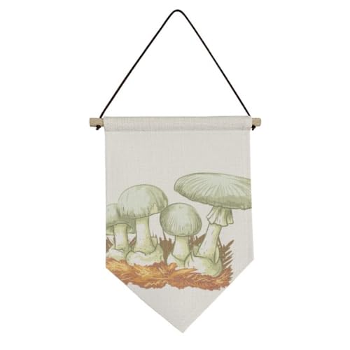 Drapeau sur toile champignon frais pour une ambiance cuisine rustique