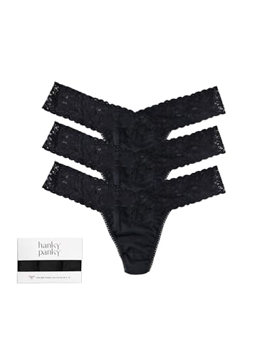 Image of hanky panky - Supima Cotton Low Rise Thongs for Women | Lacy Lingerie, Cotton Panties | 3 or 5 pack