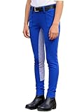 Zaldita Kinder Volles Sitz Reithosen Mädchen Reithosen Reitstrumpfhosen Mit Taschen Reitstrumpfhosen Stoffhose Trainings Sportstrümpfe Radfahren Blau 122-128