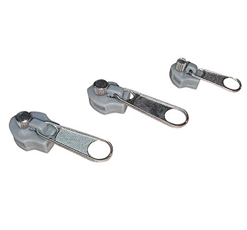 Fix Zipper Universal Zipper Repair Kit Fix Any Zippers with Metal Slide, Different Zipper Sizes for 3# 5# and 7# Zippers, Repair Zipper Pulls for Pants, Suitcases, Jackets, Purse No Sewing Needed