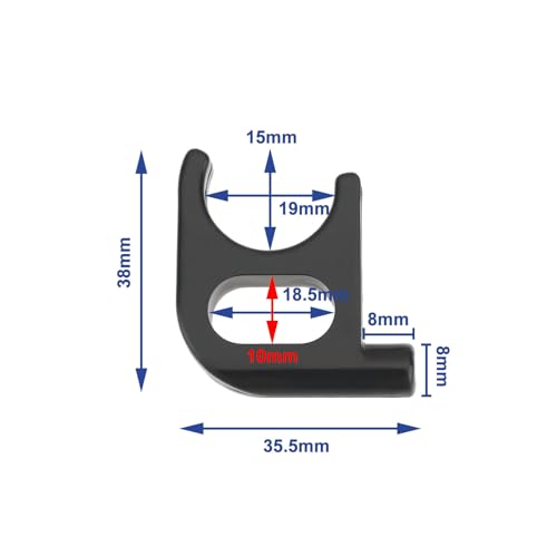 2 Stück Dachluken Sicherung Kompatibel mit Dometic MIDI-Heki 40cm X 60cm Einbruchschutz Zusatz 38mm X 35,5mm Sicherung Dachluken Clip Schwarz Kunststoff
