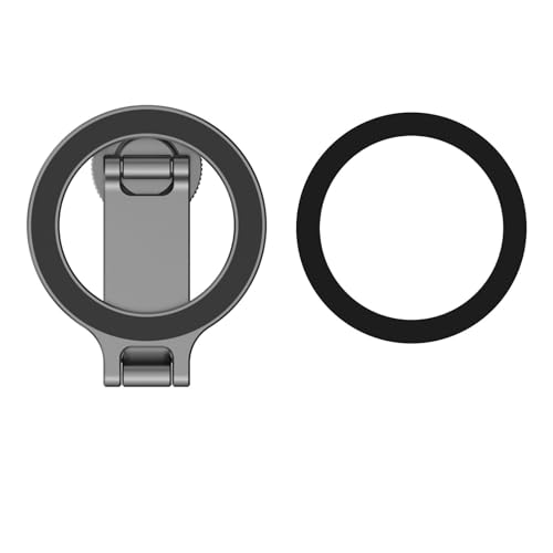 Fixation magnétique coudée réglable pour smartphone avec poignée pliable et griffe