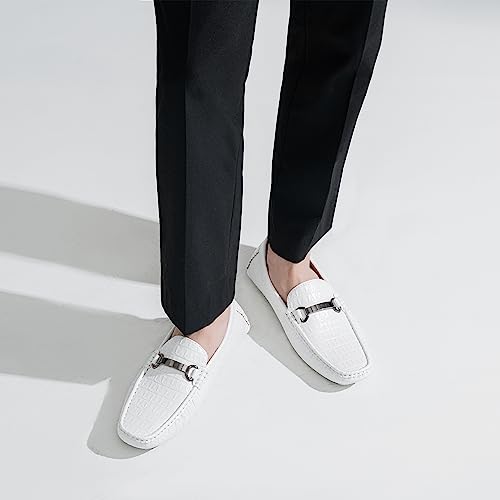 Jousen Men's Loafers Crocodile Printed Casual Mens Slip On Shoes3