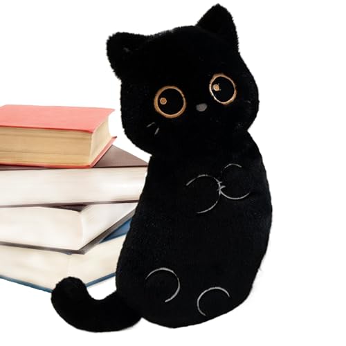 Chat en peluche de salon et bureau : le doudou chaton doux 53cm