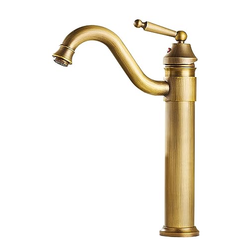 Robinet mitigeur de salle de bains antique en laiton massif durable
