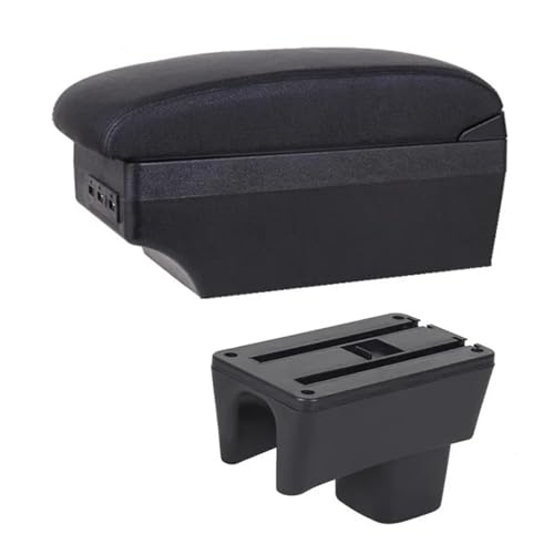 車用アームレスト センターコンソール 内装詳細 収納ボックス 改造パーツに適合するスズキに適合するスイフト用 2005 2006 2007 2008-2023 箱(E1 Black Line)