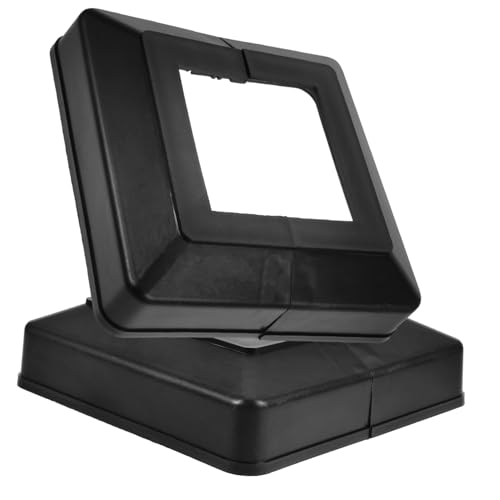 DOITOOL Embellecedor Para Postes Cuadrados 60x60 Plástico Recorte Posterior Cubiertas Divididas Para Barandillas Tapones Para Postes De Cerca 2 Piezas Uso Exterior