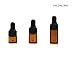 12PCS 2ML Amber Glass Essential Oil Dropper Bottles Sample Container Makeup Cosmetic Jars With Black Caps for Essential Oil Aromatherapy (2ML)