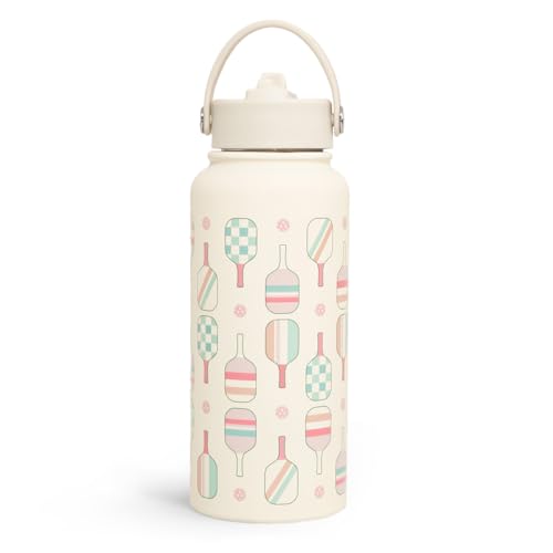 Pickleball Water Bottle 32oz Stainless Steel Insulated...