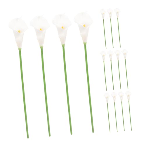 iplusmile 15pièces Fleurs De Lys Artificielles Blanches Bouquet De Mariage pour Décoration Intérieure