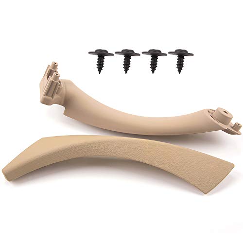 VRracing Right Front/Rear Interior Door Panel Handle Beige Passenger Side Door Handle Inner Bracket Compatible for BMW E90 3-Series 318i 320i 325i 328i 330i 335d 335i 335xi