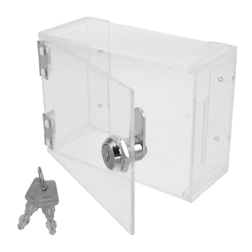 POPETPOP Cubierta Protectora de Enchufe 86 con Llave Bloqueo, Acrílico Transparente Resistente, Caja Segura para Interruptores Eléctricos, Protección contra Polvo y Salpicaduras, Uso