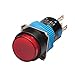 K16-271-R-6VDC, LED Illuminated Momentary Push Button, 16mm Panel Hole, IP65, Round Head, SPDT, Red, 6VDC