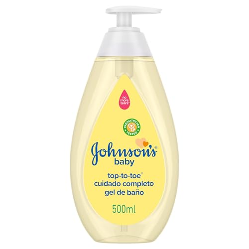 Johnson's Baby Top to Toe Wash (1 x 500 ml), gel de baño para bebé con cuidado completo, gel de ducha infantil con fórmula No llores más, jabón calmante para bebés recién nacidos