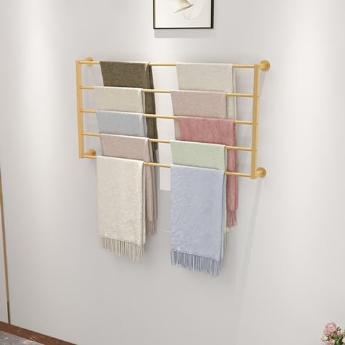 UWYTGF Scarf Display Stand Scarf Pants Storage Rack,Wall Mounted Scarf Display Rack Wall Wrapping Paper Organizer for Flower Shop,Tie Scarf Rack Belt Towel Holder Retail Stor