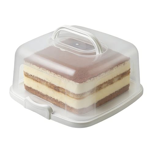 Porta tartas para transporte | Porta alimentos reutilizable transparente – Soporte de transporte para tartas – para servir pasteles, cupcakes, postres, magdalenas, pan, frutas, viajes, hogar