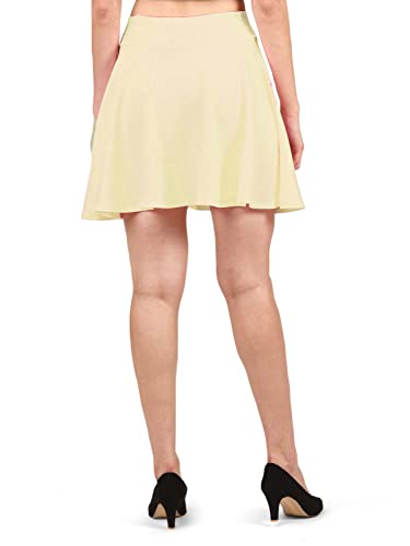 Image of Mehrang Girl's /Women's Classic Stretchy All Time Trendy Skater Skirt with Attached Inner Shorts and Flared Inskirt