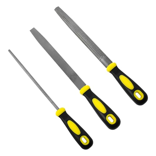 ZEKUN Holzfeilen Set 3tlg 300mm Inkl Flach Halbrund Rundfeilen...