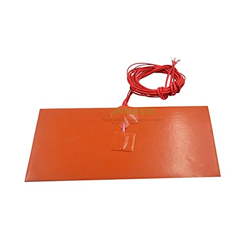 Lysee 3D Printer Parts & Accessories - 3D Printer Silicone Rubber Heater 200x250mm 250W 300W 400W 500W Electric Heating Pad/Heat Bed Customized - (Size: 220V 500W, Color: Black)