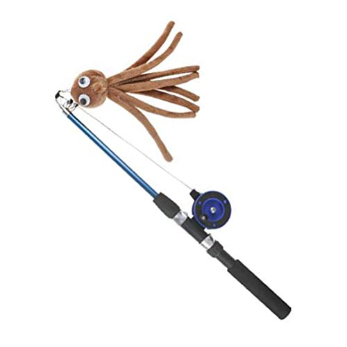 Brinquedo de vara de gato criativo engraçado de pelúcia brinquedo de gato interativo colorido e flex