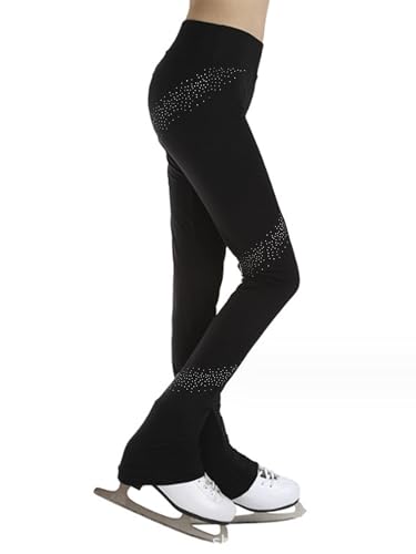 Linjinx Kids Boys Girls Shiny Rhinestone Dance Pants Ice Skating Workout Sports Practice Leggings Yoga Tights Trousers3